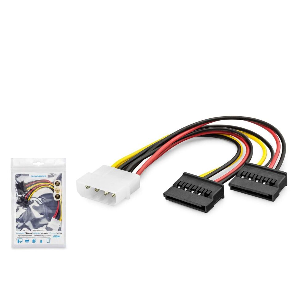 HADRON HDX5525 SATA POWER KABLO 2IN1 16CM