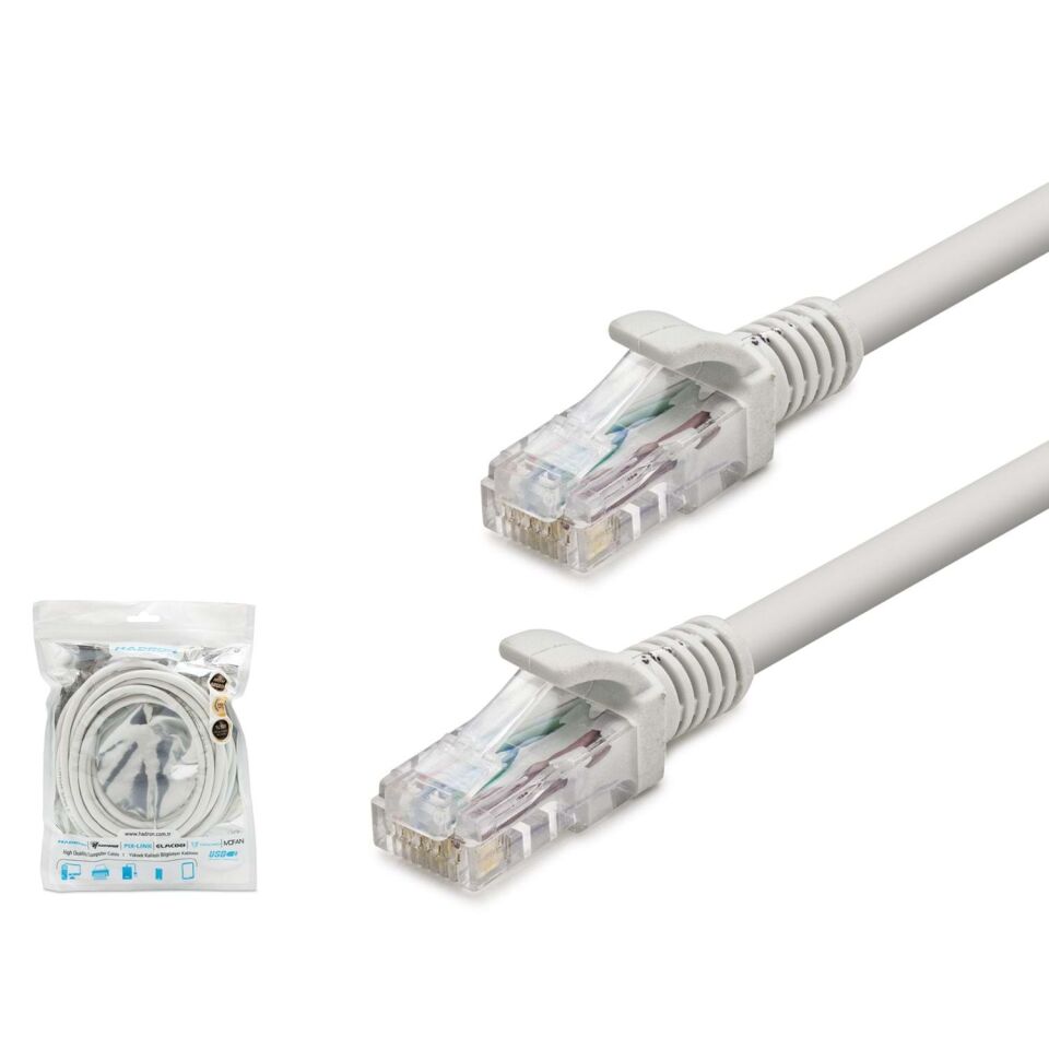 HADRON HDX5028 Cat6 Ethernet Patch Kablosu 1 Gbps 250 MHz 3 m - Gri