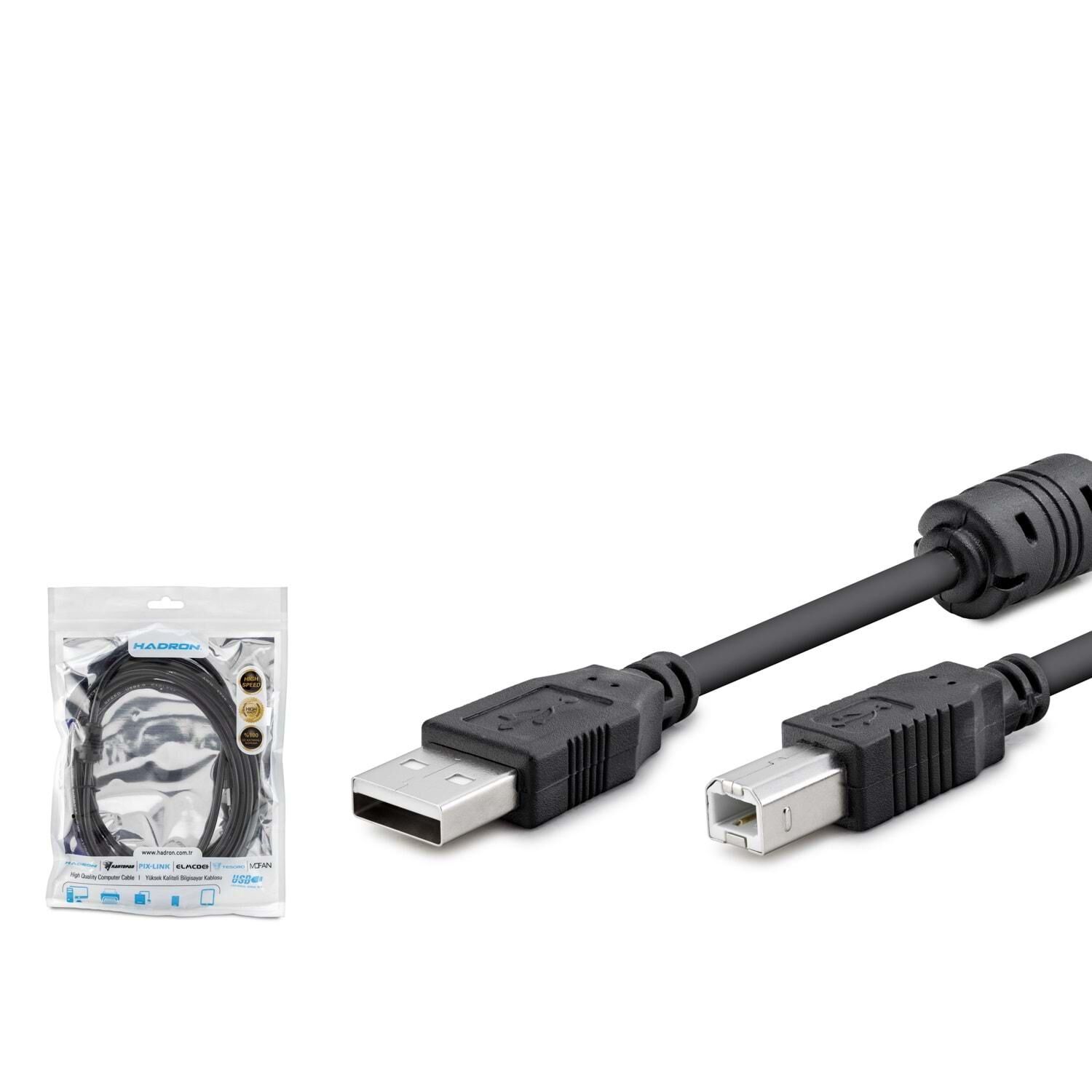 HADRON HDX7506 KABLO PRINTER TO USB 3MT SİYAH