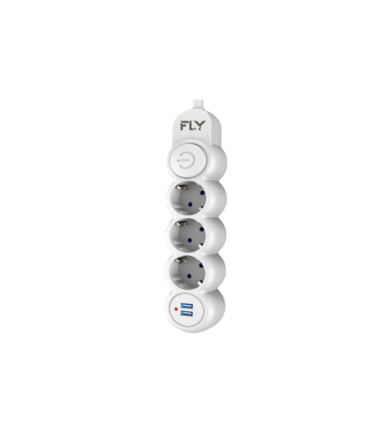 FLY 3393 TERMAL AKIM KORUMALI 3 LU PRIZ + 2 USB 2.1A 2M UZATMA KABLOSU