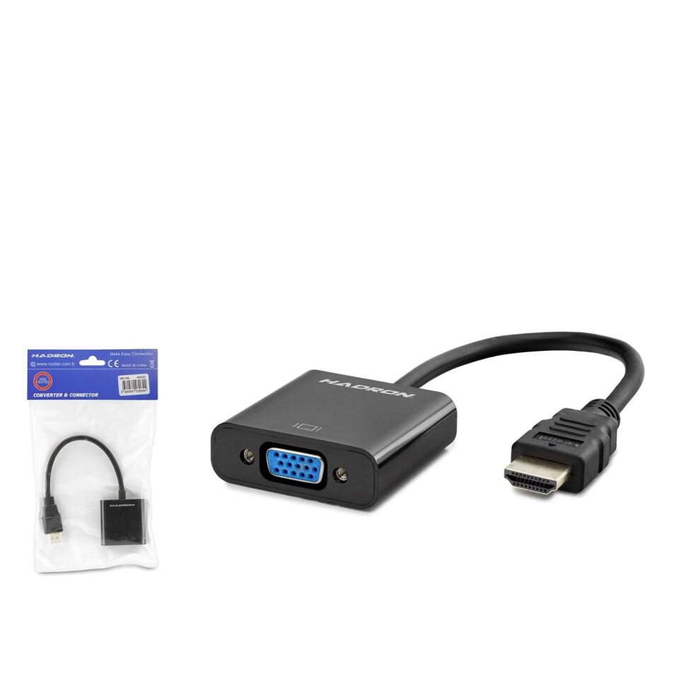 HADRON HDX2020 ÇEVİRİCİ HDMI TO VGA