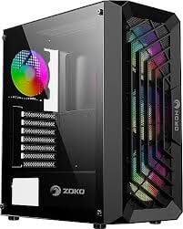 Zoko Chiko 4×12 cm ARGB Fan Mesh Panel Temperli
ATX Gaming Kasa