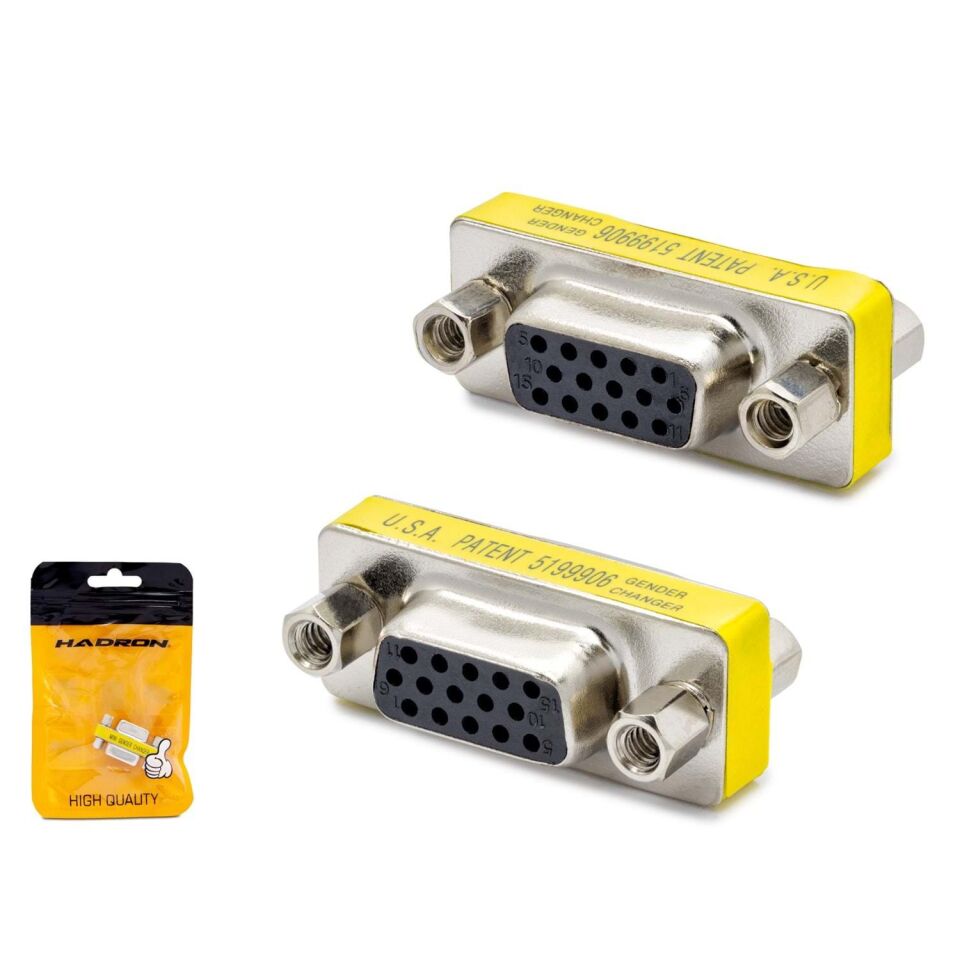 HADRON HDX1259 VGA (F) TO VGA (F) ADAPTÖR GÜMÜŞ