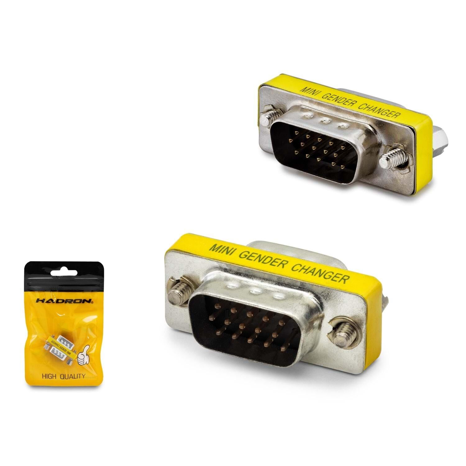 HADRON HDX1330 VGA (M) TO VGA (M) ADAPTÖR GÜMÜŞ