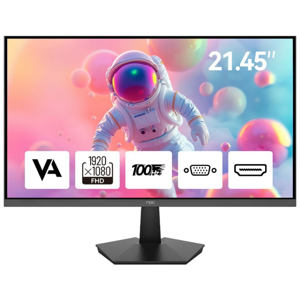 NPC 21.5'' MF2208-A LED 100Hz Monitör 5ms 1920x1080, 100Hz, HDMI, VGA, Vesa