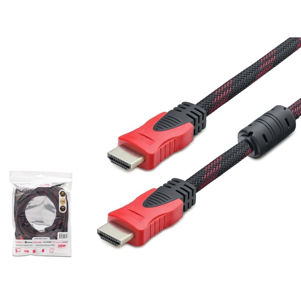 Hadron Hdx2017 Hdmi Kablo Örgülü 10M Siyah