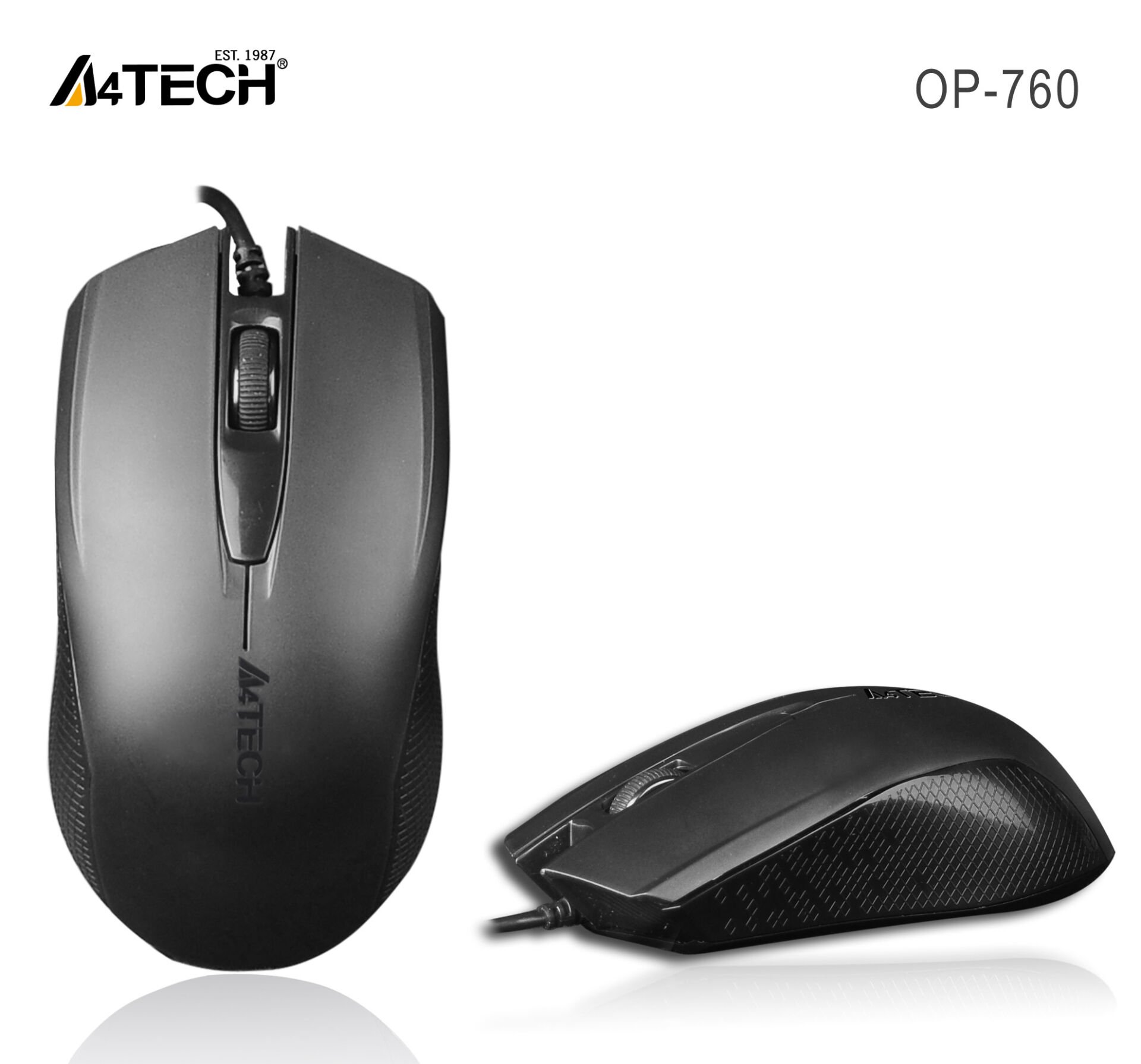 A4 TECH OP-760 V-TRACK USB SIYAH KABLOLU MOUSE