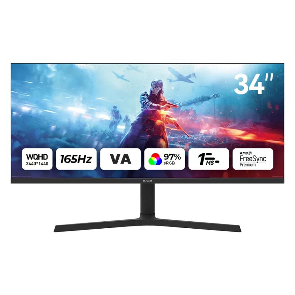 AIWA 34'' MP3424-Y Curved 165Hz MM UWQHD Monitör 1ms